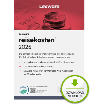 Lexware reisekosten 2025 Download Jahresversion (365-Tage) Księgowość 1 lat(a)