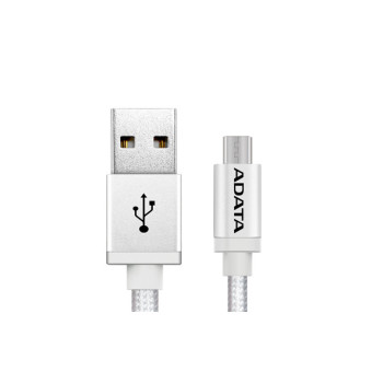 ADATA 1m, USB2.0-A USB2.0 Micro-B kabel USB USB A Micro-USB B Srebrny