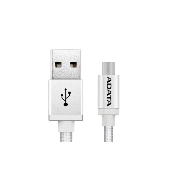 ADATA 1m, USB2.0-A USB2.0 Micro-B kabel USB USB A Micro-USB B Srebrny ADATA 1m, USB2.0-A USB2.0 Micro-B kabel USB USB A Micro-USB B Srebrny