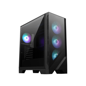 MSI MAG FORGE 321R AIRFLOW zabezpieczenia & uchwyty komputerów Midi Tower Czarny, Przezroczysty