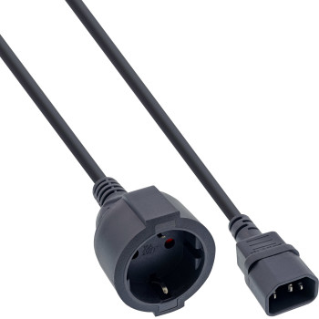 InLine 16659A kabel zasilające Czarny 1 m
