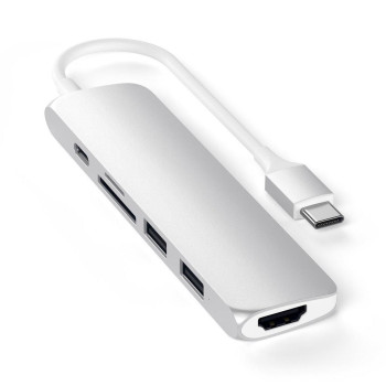 Satechi ST-SCMA2S notebook dock/port replicator Wired USB 3.2 Gen 1 (3.1 Gen 1) Type-C Silver ST-SCMA2S, Wired, USB 3.2 Gen 1 (3