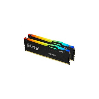 KINGSTON DIMM DDR5 32GB (Kit of 2) 6000MT/s CL36 FURY Beast RGB Černá EXPO