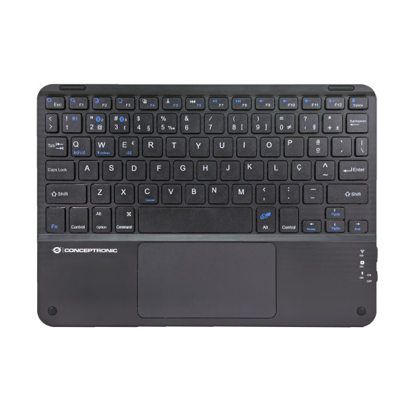 Conceptronic TOBIN01BPT klawiatura Uniwersalne Bluetooth QWERTY Portugalski Czarny Conceptronic TOBIN01BPT klawiatura Uniwersalne Bluetooth QWERTY Portugalski Czarny
