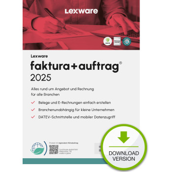 Lexware faktura+auftrag 2025 Download Jahresversion (365-Tage) Księgowość 1 lat(a)
