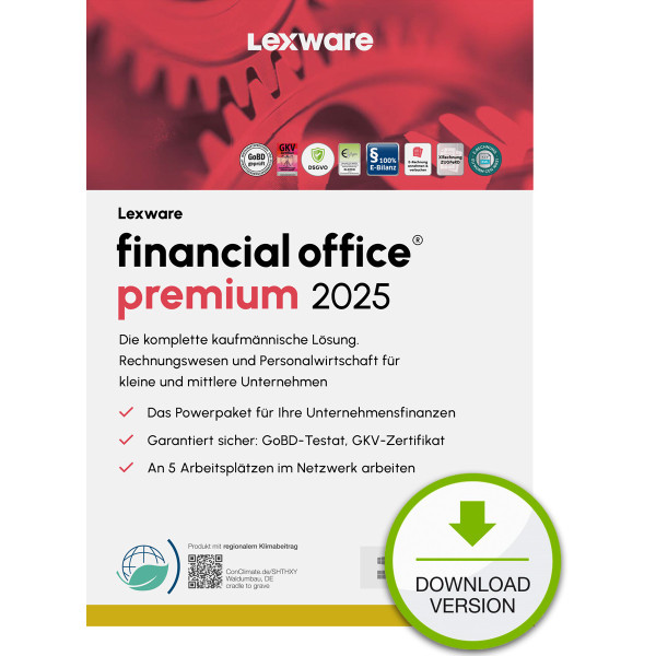 Lexware financial office premium 2025 Download Jahresversion (365-Tage) Księgowość 1 lat(a) Lexware financial office premium 2025 Download Jahresversion (365-Tage) Księgowość 1 lat(a)