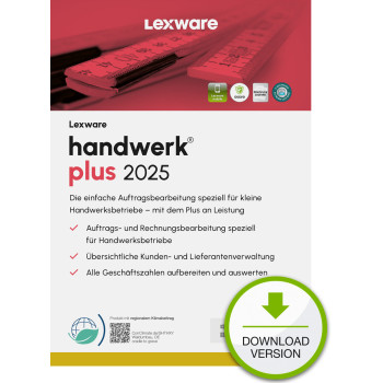 Lexware handwerk plus 2025 Download Jahresversion (365-Tage) Analiza finansowa 1 lat(a)