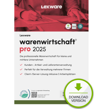 Lexware warenwirtschaft pro 2025 Download Jahresversion (365-Tage) System zarządzania towarem 1 lat(a)