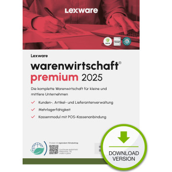 Lexware warenwirtschaft premium 2025 Download Jahresversion (365-Tage) System zarządzania towarem 1 lat(a)