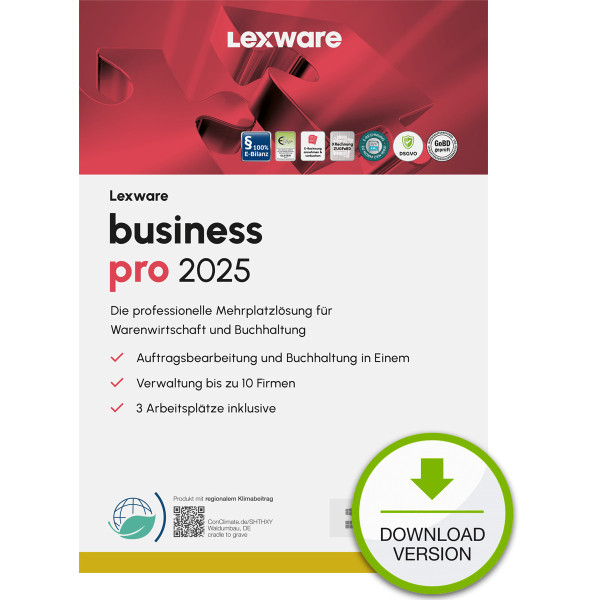 Lexware business pro 2025 Download Jahresversion (365-Tage) Księgowość 1 lat(a) Lexware business pro 2025 Download Jahresversion (365-Tage) Księgowość 1 lat(a)