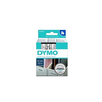 WECARE ARMOR páska pro DYMO S0720530, černá/bílá, 12mm x 7m