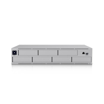 Ubiquiti 2U rack-mount NAS with (7) 2.5/3.5" drive bays and 10 Gbps performance designed for large-scale file storage and sharin