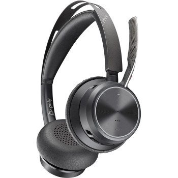 POLY Zestaw słuchawkowy Voyager Focus 2 USB-C-C + przejściówka USB-C A