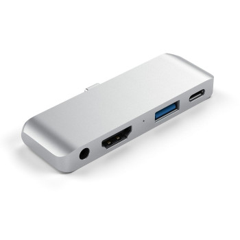 Satechi USB-C Mobile Pro Hub 4K HDMI 18W SI ST-TCMPHS, USB 3.2 Gen 1 (3.1 Gen 1) Type-C, 3.5mm,HDMI,USB 3.2 Gen 1 (3.1 Gen 1) Ty