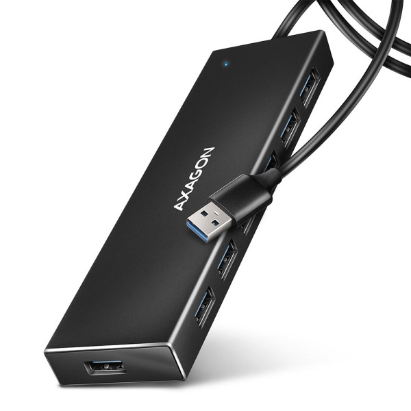 Axagon HUE-F7A 7x USB 3.2 Gen 1 ALU FLAT hub micro power IN 1m USB-A USB 3.2 Gen 1 (3.1 Gen 1) Type-A 5000 Mbit s Czarny Axagon HUE-F7A 7x USB 3.2 Gen 1 ALU FLAT hub micro power IN 1m USB-A USB 3.2 Gen 1 (3.1 Gen 1) Type-A 5000 Mbit s Czarny