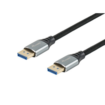 Equip 119282 kabel DisplayPort 2 m Srebrny, Czarny