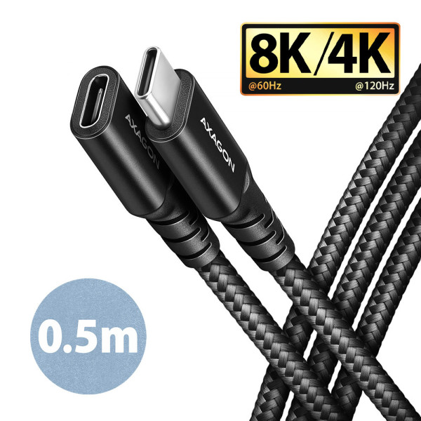 Axagon BUCM32-CF05AB kabel USB USB 3.2 Gen 2x2 0,5 m USB C Czarny Axagon BUCM32-CF05AB kabel USB USB 3.2 Gen 2x2 0,5 m USB C Czarny