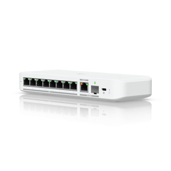 Ubiquiti Switch smart managed Layer2 9 Port • 8x 2,5 GbE • 1x 10 GbE PoE at In • Desktop • Lüfterlos • UniFi • USW-Flex-2.5G-8 Ubiquiti Switch smart managed Layer2 9 Port • 8x 2,5 GbE • 1x 10 GbE PoE at In • Desktop • Lüfterlos • UniFi • USW-Flex-2.5G-8