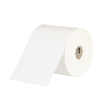 Zebra Label, Paper 105mmx100M, Direct Thermal, ZeroLiner 1000D,Permanent Adhesive,25mm Core,127mm,MOQ 8 rolls/Box