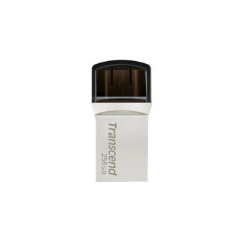 Transcend Jetflash 890 Usb Flash Drive 256 Gb Usb Type-A / Usb Type-C 3.2 Gen 1 (3.1 Gen 1) Silver