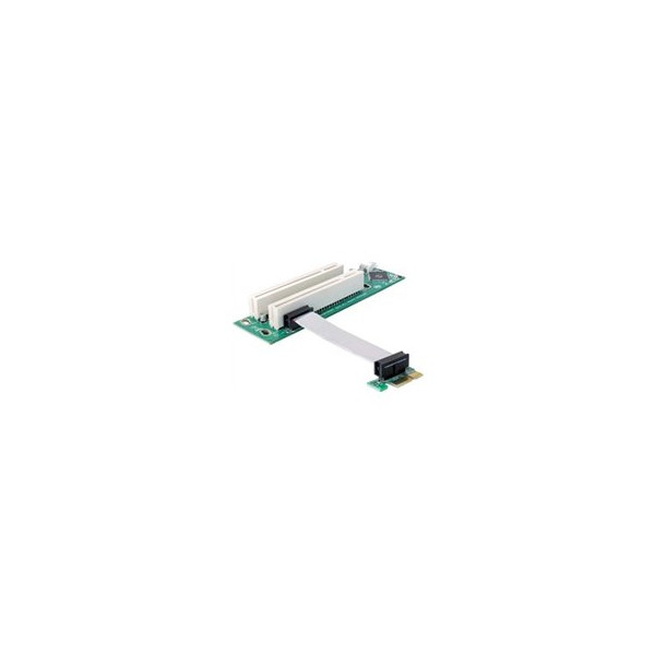 Delock Riser Card PCI Express x1 auf 2 x PCI 32 Bit 5 V mit flexiblem Kabel 9 cm links gerichtet Delock Riser Card PCI Express x1 auf 2 x PCI 32 Bit 5 V mit flexiblem Kabel 9 cm links gerichtet