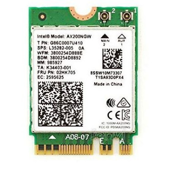 Intel Wi-Fi 6 AX200 Netzwerkkarte W-Lan M.2 2230 M.2 1216 2,4 Gbit Modul AX200.NGWG.NV