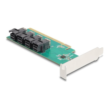 Delock PCI Express 4-Port SFF8643 NVMe Bifuraction LP Controller 90777