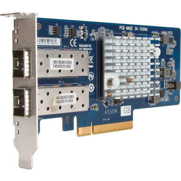 Gigabyte GC-MNXE21 Netzwerkkarte Dual-Port SFP+ 10 Gbit LP 9CMNXE21NR-00 Gigabyte GC-MNXE21 Netzwerkkarte Dual-Port SFP+ 10 Gbit LP 9CMNXE21NR-00
