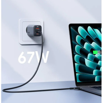 PA-B6U OmniaMix II GaN ładowarka sieciowa 3xUSB (2xUSB C + 1xUSB A) 67W QC PD AFC SCP PPS UFCS