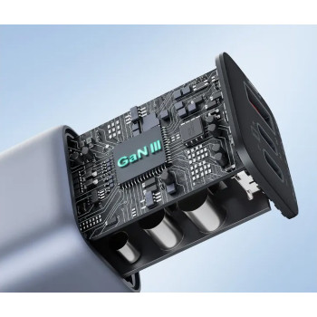 PA-B6U OmniaMix II GaN ładowarka sieciowa 3xUSB (2xUSB C + 1xUSB A) 67W QC PD AFC SCP PPS UFCS