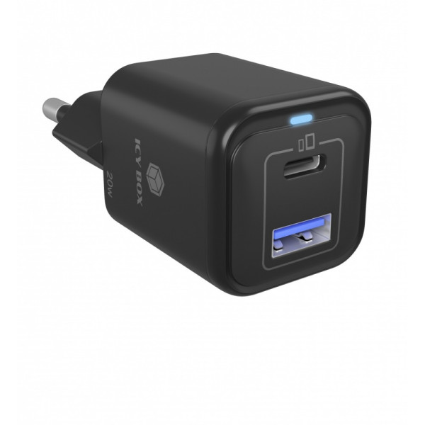 Ładowarka IB-PS1020-PD USB 20W, 1x Type-C, 1xType-A Ładowarka IB-PS1020-PD USB 20W, 1x Type-C, 1xType-A