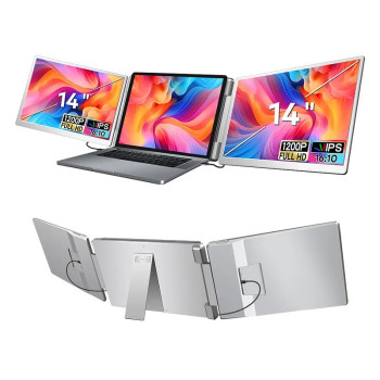 Przenośne monitory do laptopa Smart Life S7 14'', 2 monitory IPS,1080p Full HD