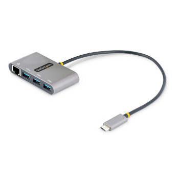 StarTech.com 3-Port Usb-C Hub With Ethernet - 3X Usb-A - Gigabit Ethernet - Usb 3.0 5Gbps - Bus-Powered - 1Ft/30Cm Long Usb Type