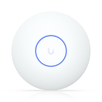 Ubiquiti Compact, ceiling-mounted WiFi 7 AP with 4 spatial streams and 2.5 GbE uplink.