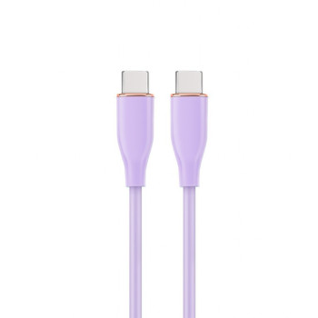 Kabel USB C(M) do USB C(M) 1.5M fioletowy