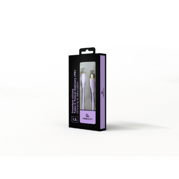 Kabel USB C(M) do USB C(M) 1.5M fioletowy