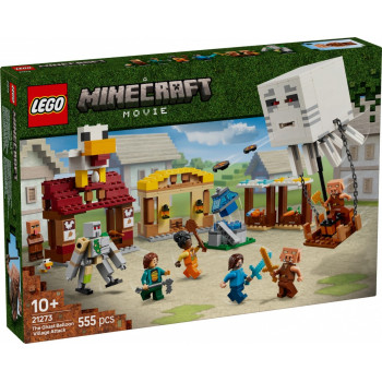 Klocki Minecraft 21273 Atak balonowego Ghasta na wioskę