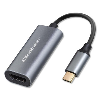 Kabel adapter Qoltec USB-C na HDMI 4K 60Hz 32AWG 0,17m