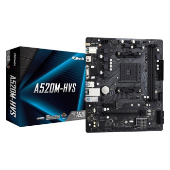 Płyta ASRock A520M-HVS /AMD A520M/DDR4/SATA3/M.2/USB3.1/PCIe3.0/AM4/mATX