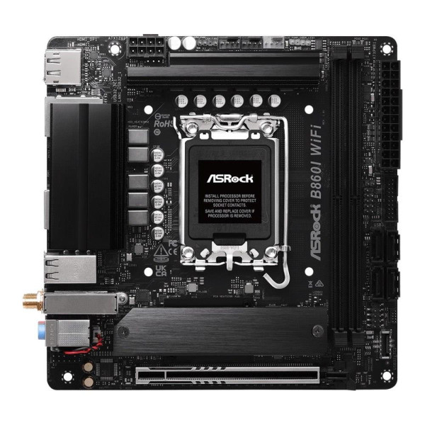 Płyta ASRock B860I Lightning WiFi /B860/DDR5/SATA3/M.2/USB3.2/WiFi/BT/PCIe5.0/s.1851/Mini-ITX Płyta ASRock B860I Lightning WiFi /B860/DDR5/SATA3/M.2/USB3.2/WiFi/BT/PCIe5.0/s.1851/Mini-ITX