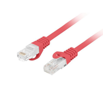Patchcord Lanberg UTP kat.6 0,25m LSZH CU fluke passed czerwony