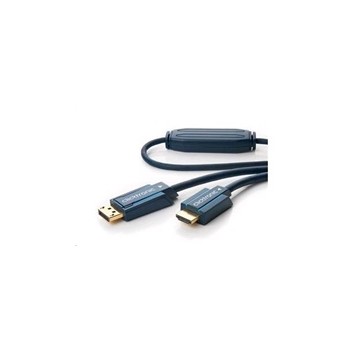 CLICTRONIC Kabel HQ Display Port - HDMI, 2m, 3D, zlacené konektory, dvojité stínění