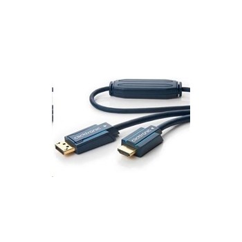 ClickTronic HQ OFC kabel DisplayPort - HDMI typ A, zlacené kon., 3D, M/M, 10m