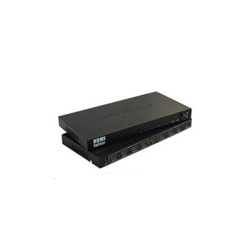 PremiumCord HDMI splitter 1-8 portů kovový s napájecím adaptérem, 4K, 1080p, 3D