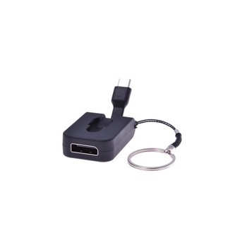 PREMIUMCORD Adaptér USB 3.1 Typ-C male na DisplayPort female,zasunovací kabel a kroužek na klíče