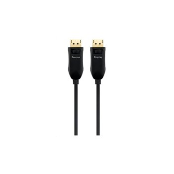 PREMIUMCORD Optický DisplayPort 1.3/1.4 přípojný kabel M/M, zlacené konekt. 30m