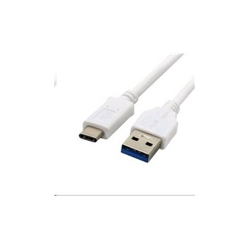 Kabel C-TECH USB 3.0 AM na USB-C kabel (AM/CM), 1m, bílý