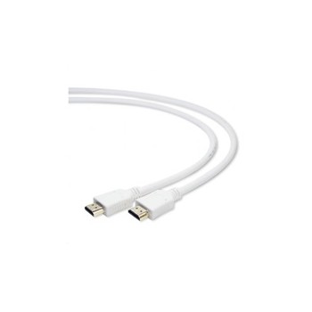 GEMBIRD Kabel CABLEXPERT HDMI-HDMI 1m, 1.4, M/M stíněný, zlacené kontakty, bílý