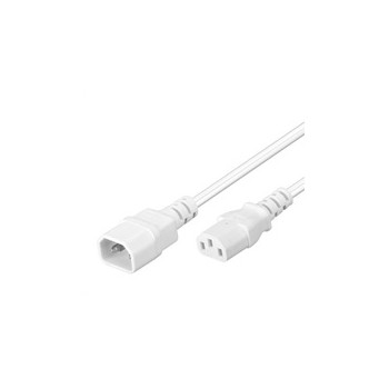 PREMIUMCORD Prodlužovací kabel síť 230V, C13-C14, bílý 1m