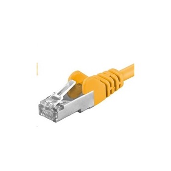 PREMIUMCORD Patch kabel CAT6a S-FTP, RJ45-RJ45, AWG 26/7 5m žlutá